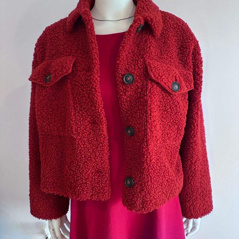 ZARA DOUBLE-FACED FLEECE JACKET Size M - Picture 7 of 17